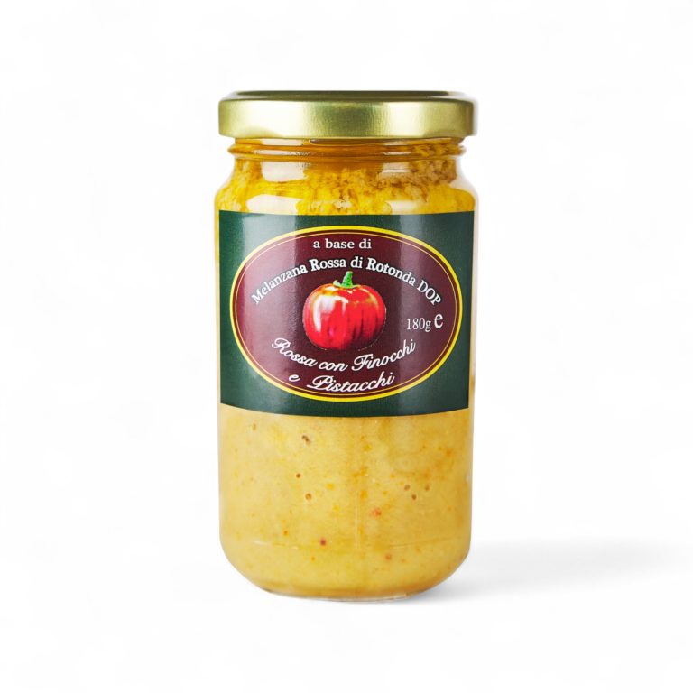 melanzana rossa di rotonda dop con finocchio e pistacchi
